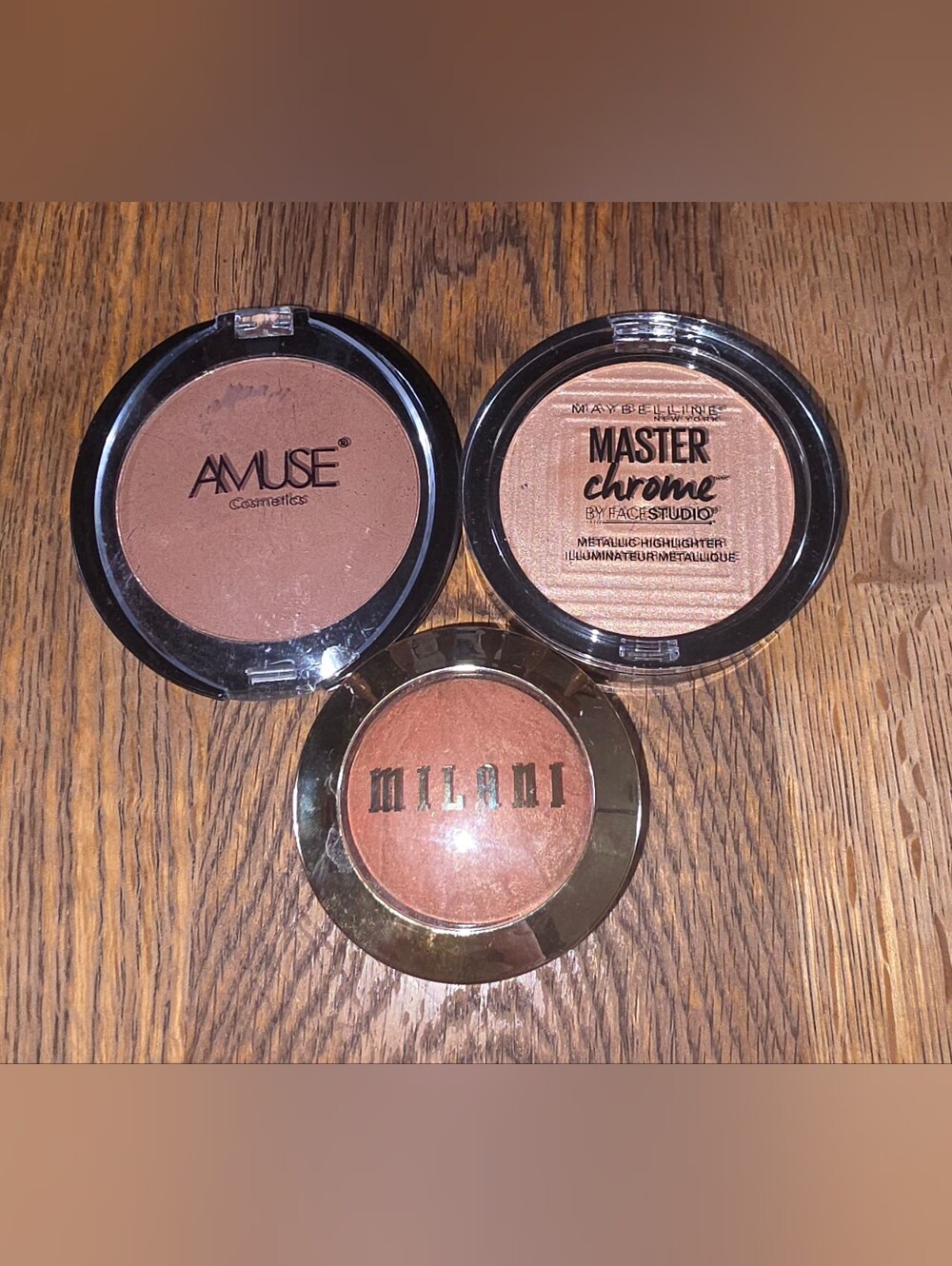 Makeup Bundle- Milani Baked Blush, Maybelline Highlighter & Amuse Blush